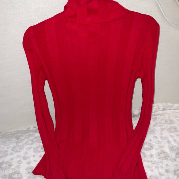 VALENTINES RUBY RED turtle neck sweater WESTBOND size Small blouse festive - Picture 4 of 8
